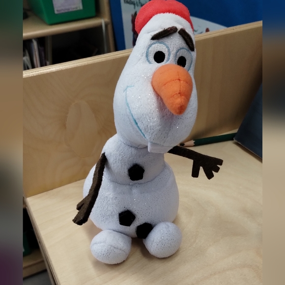 ✓TY Beanie Baby - OLAF the Snowman Sparkle With SANTA HAT (Frozen Movie) 7in - Picture 4 of 14